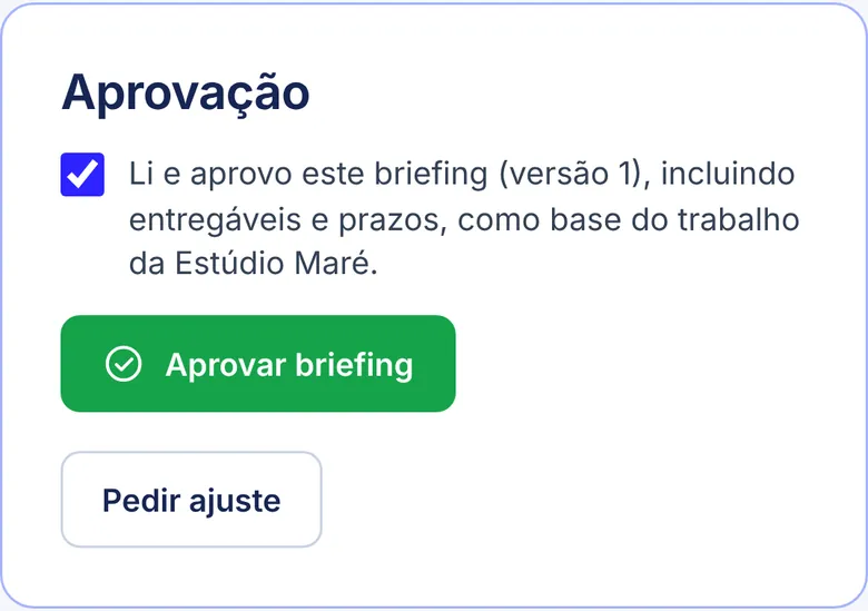 Aprovação formal.
